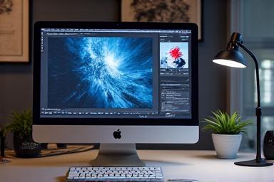 A computer screen showing photo editing software