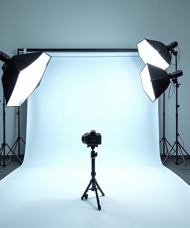 Studio lighting workshop setup at 284 Flushing Avenue